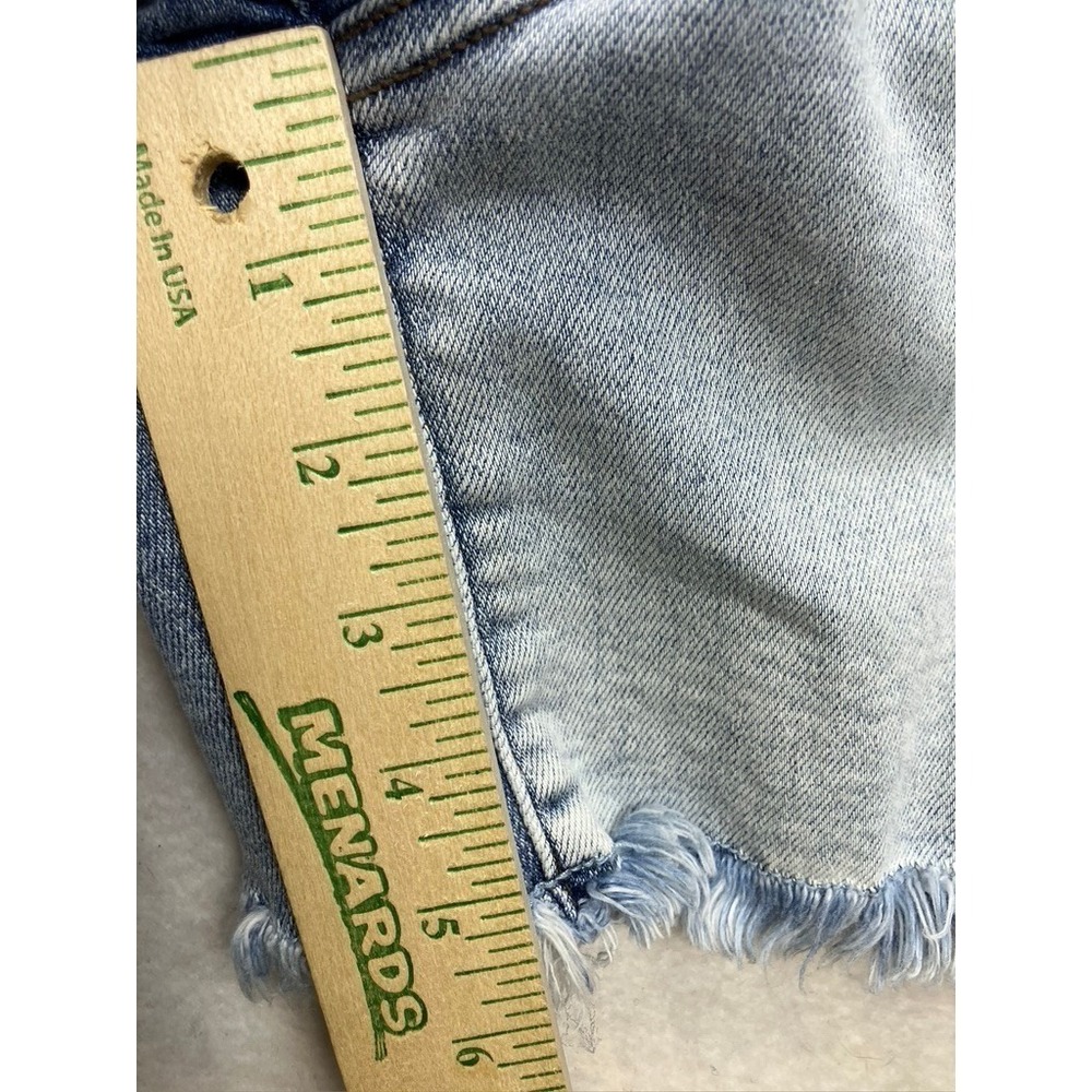 Judy Blue Light Wash High Waist Frayed Hem Denim Jean Shorts Plus Size 3XL NEW - Picture 7 of 11